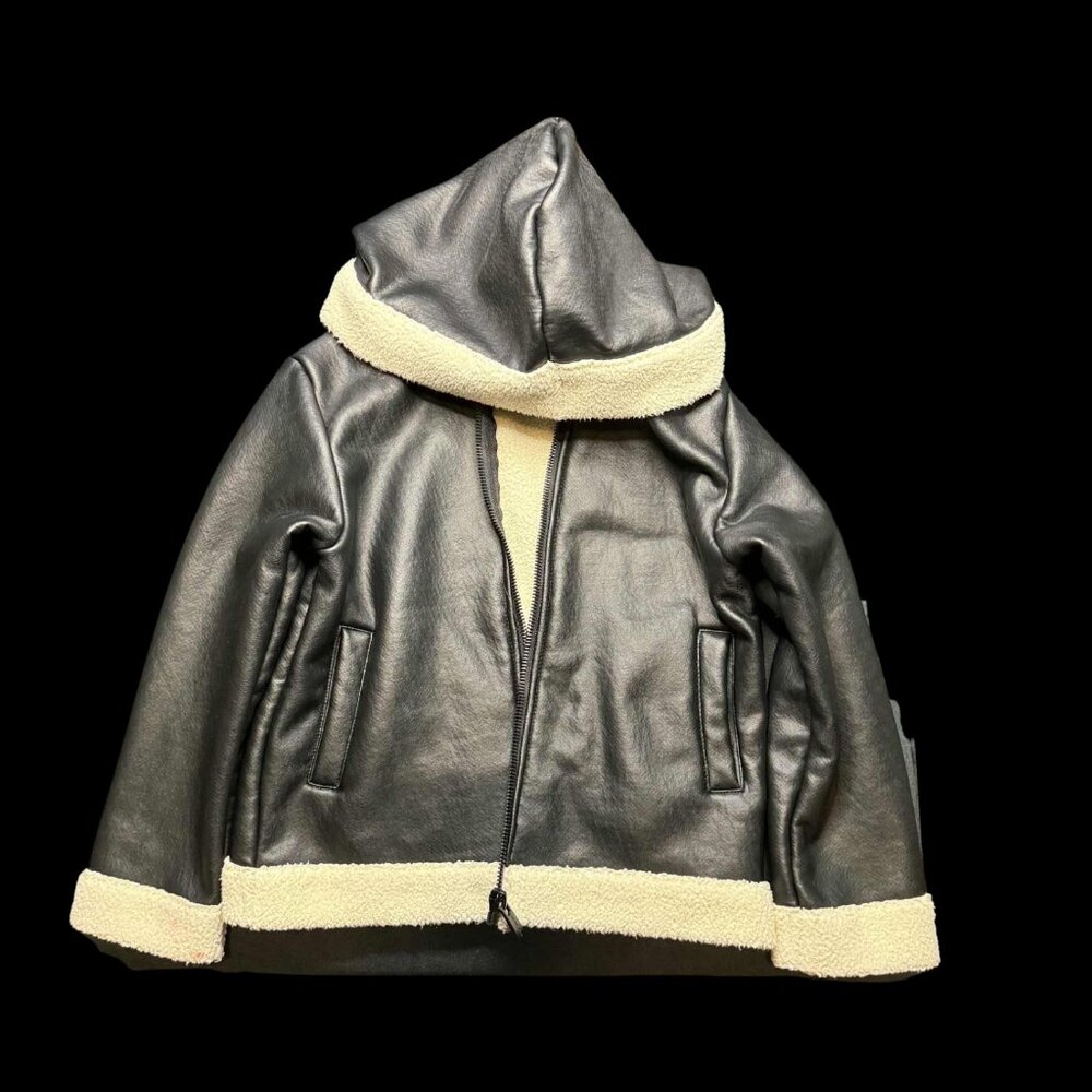 Faux Leather Faux Fur Kids Jackets Size 4 and 6